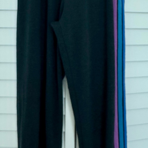 Aviator Nation 5 Stripe Sweatpant in Charcoal & Blue Purple Size M - Picture 1 of 7